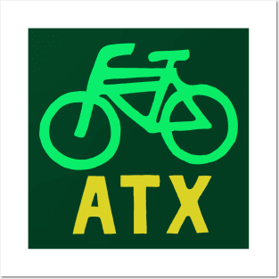 Green Bike ATX (Austin) Posters and Art